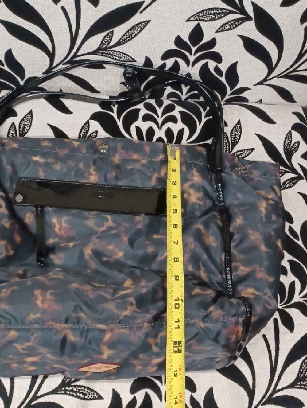 MZ Wallace Tortoiseshell Print Nylon Tote with Black Patent Trim - Picture 16 of 16